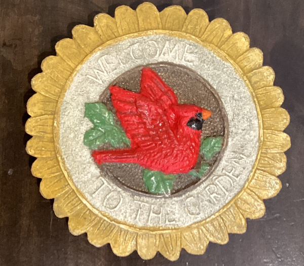 5” Cardinal On A Sunflower Tile