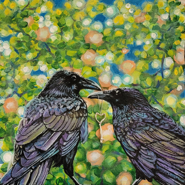 Key to My Heart- original painting by Lucy De Sousa