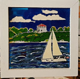 Sailing Suncatcher original art by Lucy De Sousa