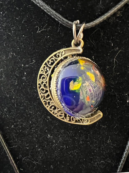 Acrylic Skin Double Sided Pendant by Leslie Welfare