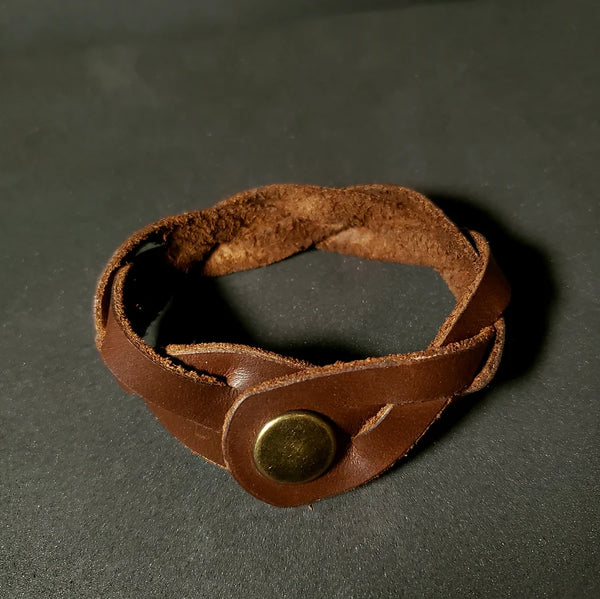 Mystery Braid Leather Bracelet by David Yi