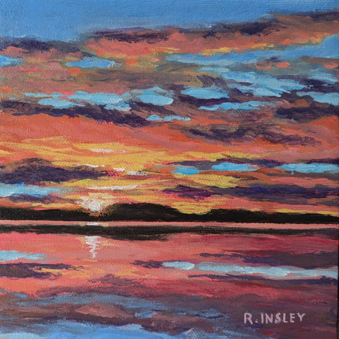 A Thousand Sunsets #13 - original painting by Rosalyn Insley