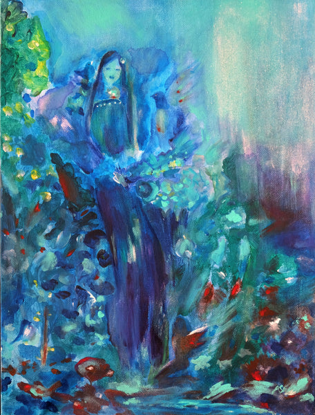 Child in Waterfall Print by Angella Scott - Print by Angella Scott - Martello Alley