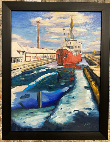 Alexander Henry: Spring Dry Dock - original art by Pat Shea