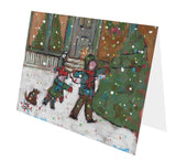 Stringing the Lights - Large Card