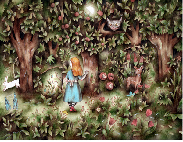 We’re All Mad Here - original watercolour by Suzie Komza