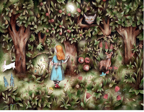 We’re All Mad Here - original watercolour by Suzie Komza