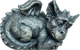 Baby Dragon Drake Sleeping Statue by Concrete Design Studio