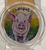 Kingston Scene or cute animal acrylic Pin, by Lucy De Sousa