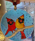4 inch Suncatchers handpainted by Lucy De Sousa
