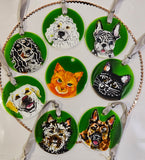 3 inch Suncatchers handpainted by Lucy De Sousa