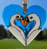 3 inch Heart Suncatcher handpainted by Lucy De Sousa