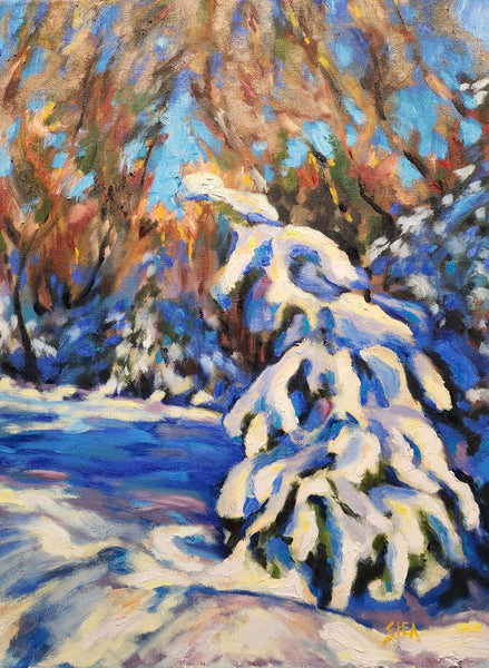 Snow Laden - original art by Pat Shea