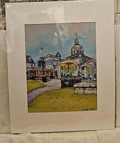Kingston in Blue, matted print by Lucy De Sousa