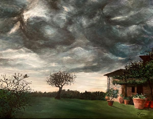 Clouds Over Chianti II - Original by Julie Kojro