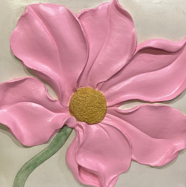Large Square Lotus Flower Tile