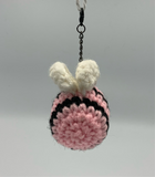 Crochet bee keychain