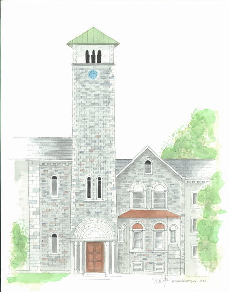 Grant Hall Queen’s University Print by Richard Armstrong