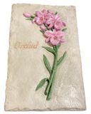 Rectangular Shaped Orchid Flower Wall Tile