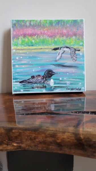 Loon Lake Original by Lucy De Sousa