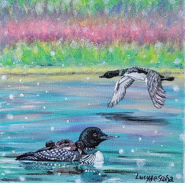 Loon Lake, original artwork by Lucy De Sousa