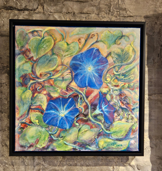 Morning Glory, original painting by Lucy De Sousa