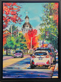 Kingston Ontario Streetscape, original painting by Lucy De Sousa