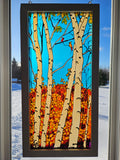 Golden Warm Autumn Glow Suncatcher original by Lucy De Sousa