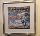 The Great Blue Heron original painting by Lucy De Sousa - Martello Alley