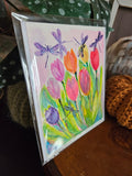 Tulips, original painting by Lucy De Sousa