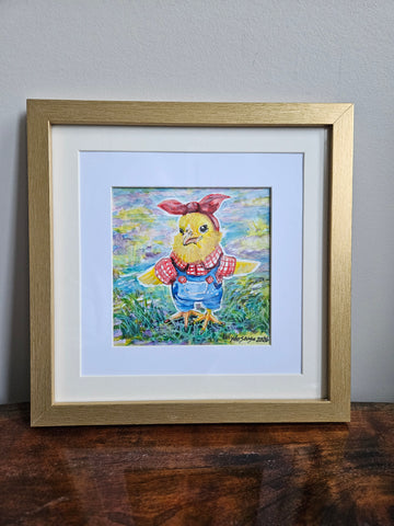 Barnyard Babe original painting by Lucy De Sousa