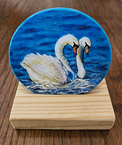 Tile Coasters, original art by Lucy De Sousa