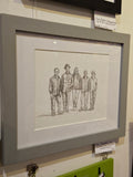 The Tragically Hip graphite portrait drawing original by Lucy De Sousa