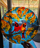 Framed suncatchers or round, in various sizes, original glass art by Lucy De Sousa