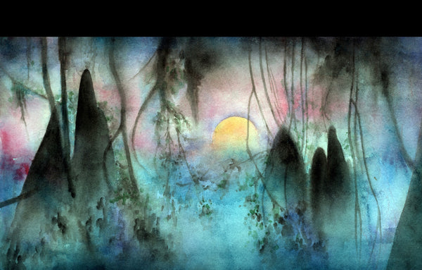 Farewell to Sunrise - original watercolour by Suzie Komza