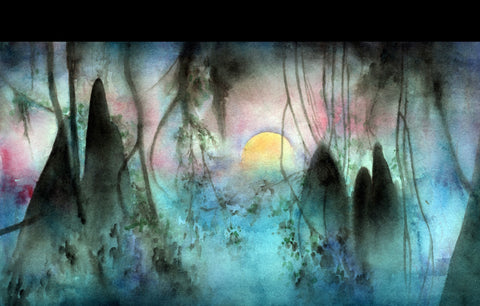 Farewell to Sunrise - original watercolour by Suzie Komza