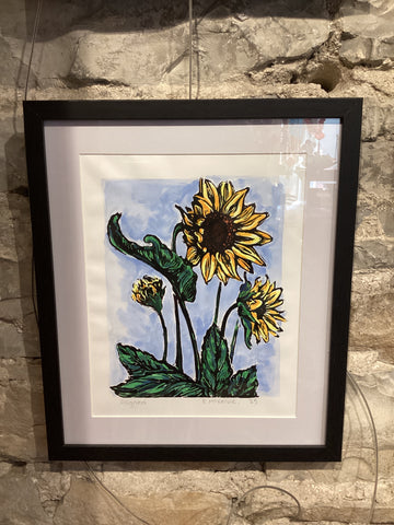 Framed Aligned Lino Print (8x10) by Rebecca McKelvie