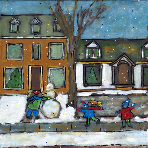 Snow Day - Original painting by David Dossett