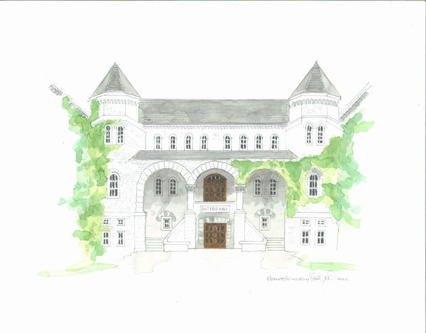 Ontario Hall at Queen’s Small Card by Richard Armstrong