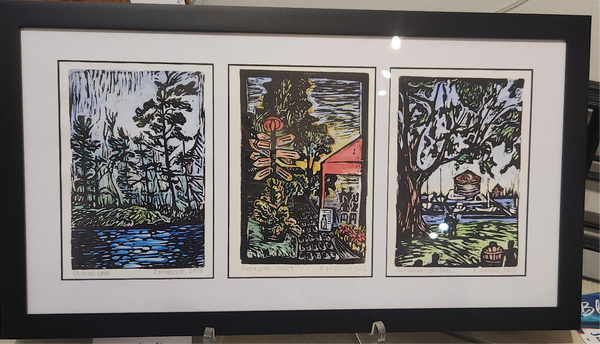 Kingston in Colour - Original Linocut Print by Rebecca McKelvie