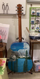 Painted guitar ~ original painting by Elaine Burke