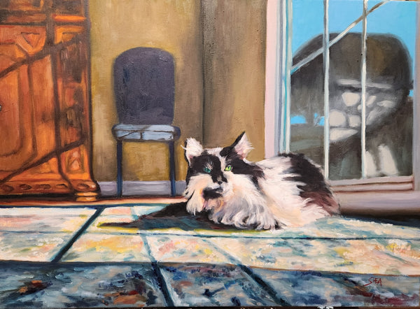 Cat in the Sun - original art by Pat Shea