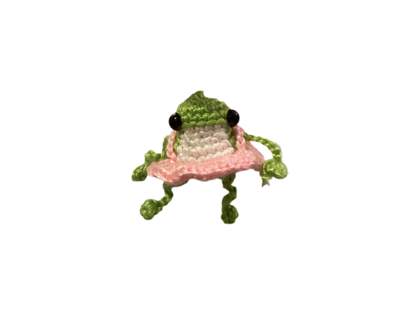 Crochet Dressy Froggy keychain