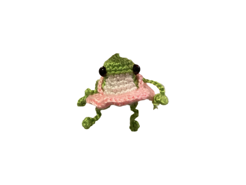 Crochet Dressy Froggy keychain