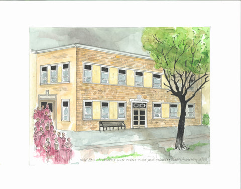 Queens Clark Hall Print by Richard Armstrong