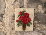 Small Bouquet Of Roses Wall Tile