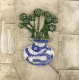 Small Bouquet Of Allium Bulb In A Vase Wall Tile