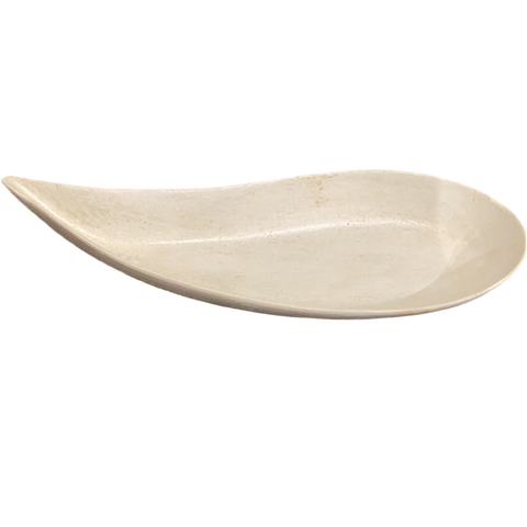 Concrete small teardrop serving dish