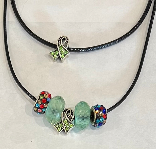 Charm and Czech Beaded Necklace - by Leslie Welfare