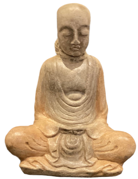 Monk in Meditation Statue Hand-cast concrete